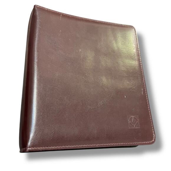 Franklin Covey Seven 7 Habits Organizer Leather Brown Tabs Inserts Lined Paper - Picture 1 of 16